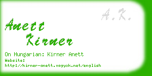 anett kirner business card